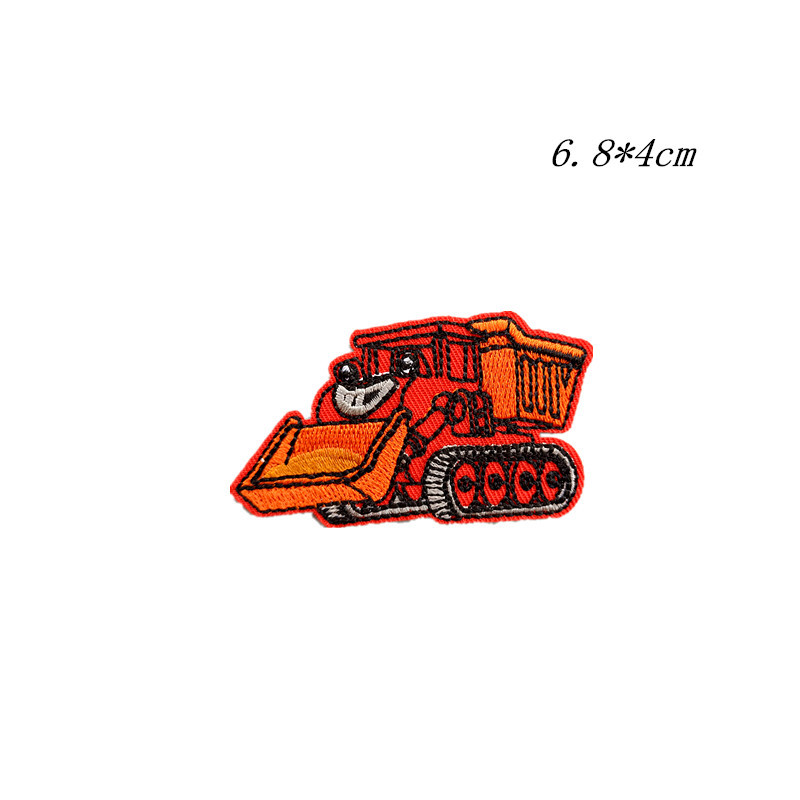 Fashion Cartoon Engineering Vehicle Excavator Embroidered Cloth Stickers Car Patch Accessories Decorative Sticker Patch Spot Fashion Cartoon Engineering Vehicle Excavator Embroidered Cloth Stickers Car Patch Accessories Decorative Sticker Patch Spot
