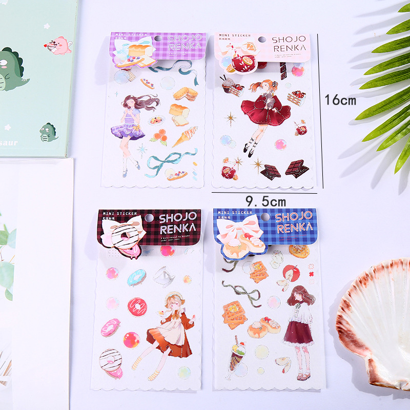 Factory Customized Crystal Sugar Epoxy Sticker Notebook Bookkeeping Japanese Stickers Cute Girl Cartoon Epoxy Sticker Factory Customized Crystal Sugar Epoxy Sticker Notebook Bookkeeping Japanese Stickers Cute Girl Cartoon Epoxy Sticker