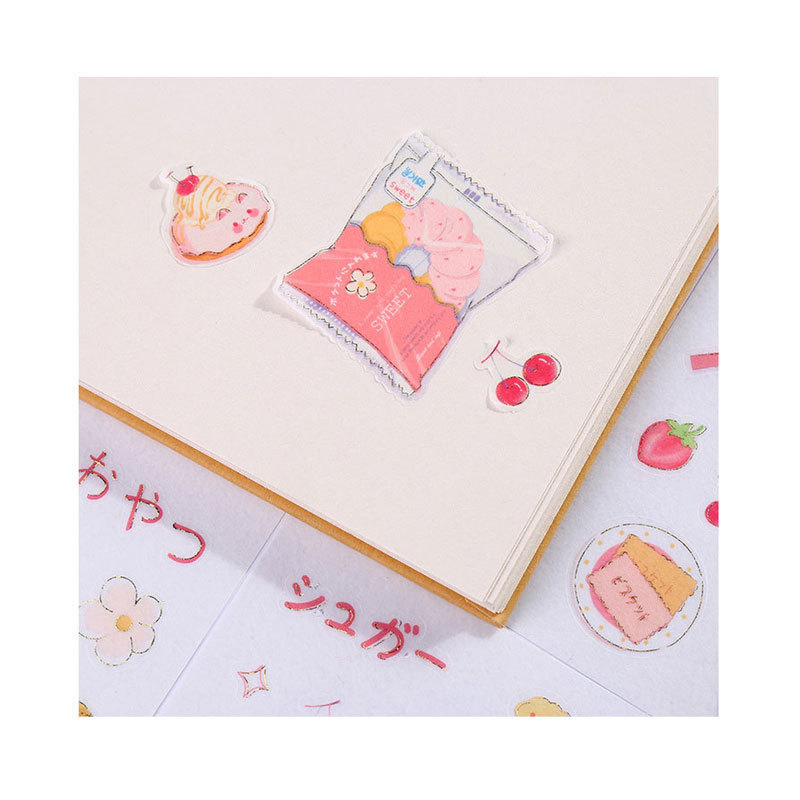 Factory Customized Crystal Sugar Epoxy Sticker Notebook Bookkeeping Japanese Stickers Cute Girl Cartoon Epoxy Sticker