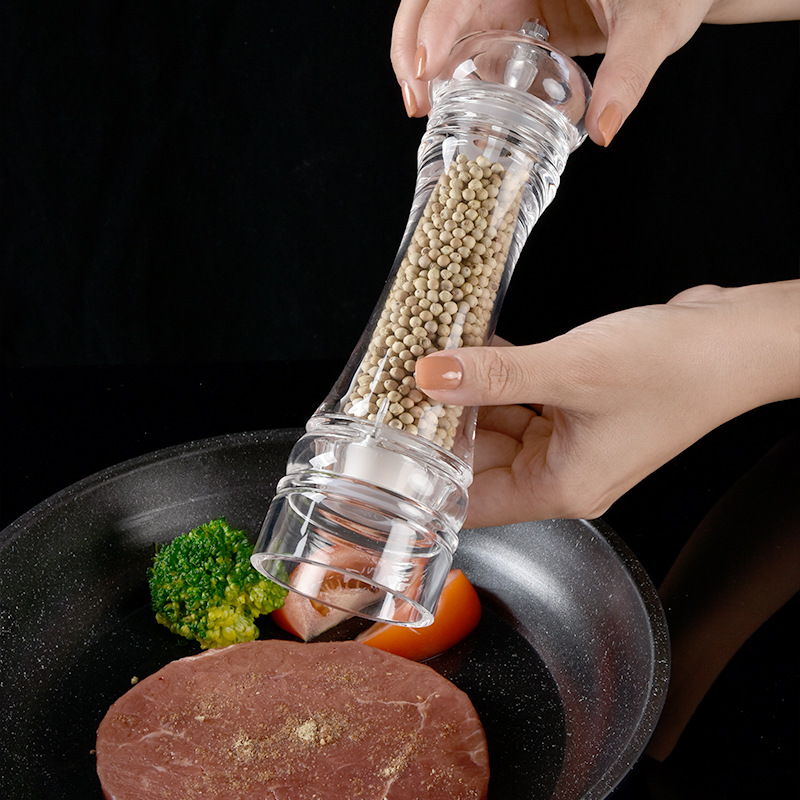 Acrylic Ceramic Kitchen Grinder Pepper Spice Mill Bottle Spice Jar Mill Bottle Kitchen Gadget