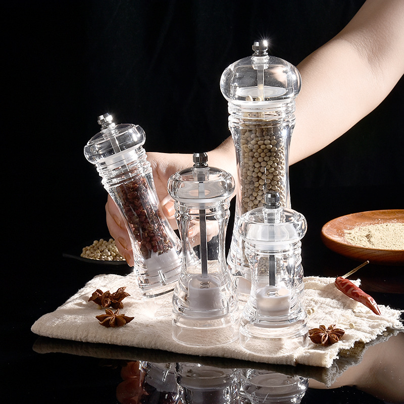 Acrylic Ceramic Kitchen Grinder Pepper Spice Mill Bottle Spice Jar Mill Bottle Kitchen Gadget