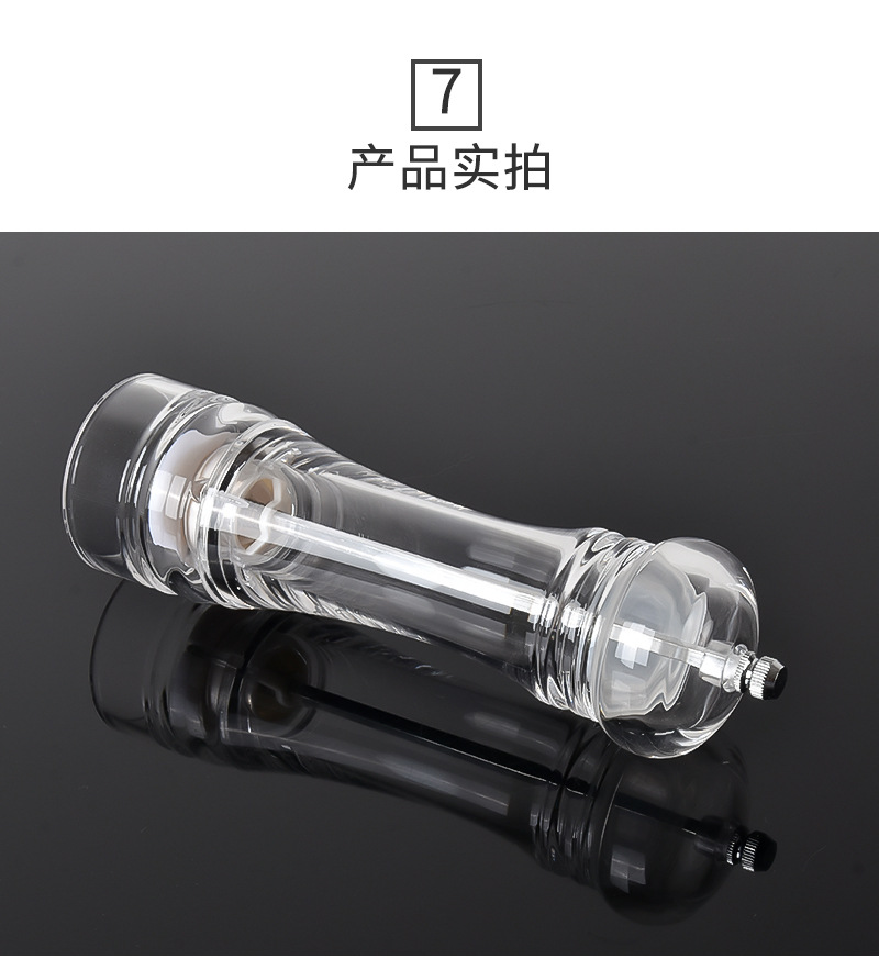 Acrylic Ceramic Kitchen Grinder Pepper Spice Mill Bottle Spice Jar Mill Bottle Kitchen Gadget