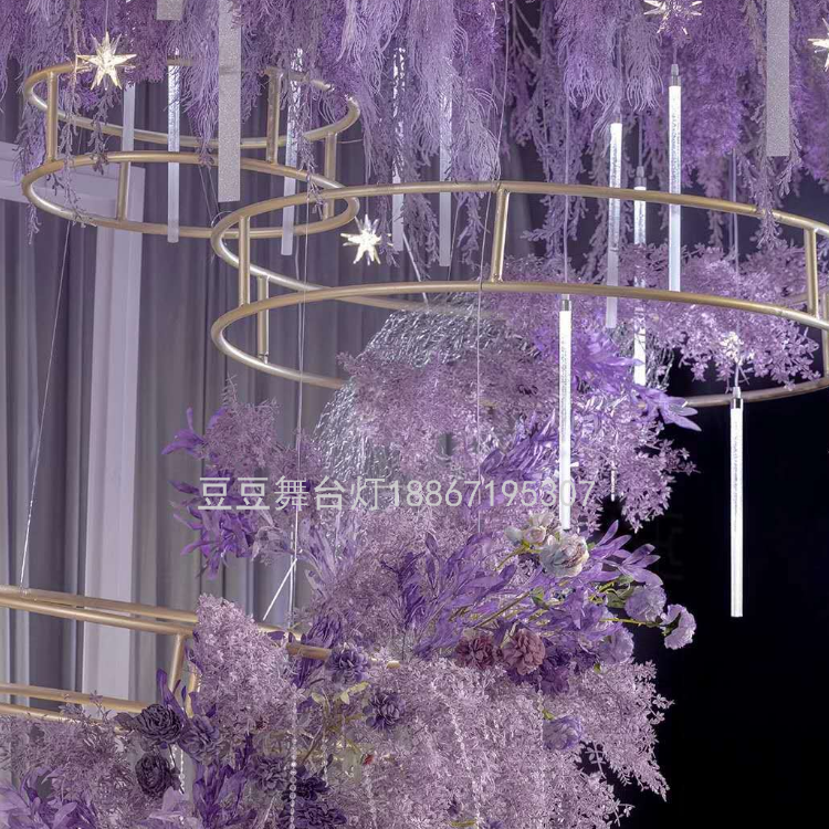 Wedding Acrylic Chandelier Hotel Wedding Auditorium Stage Top Layout Decoration Props