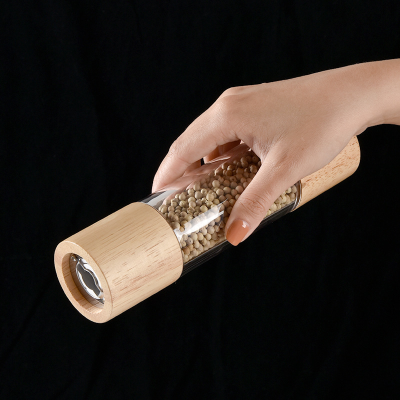 Oak Acrylic Pepper Grinder Manual Pulverizer Pepper Peppercorn Grinder Grinder Kitchen Gadget