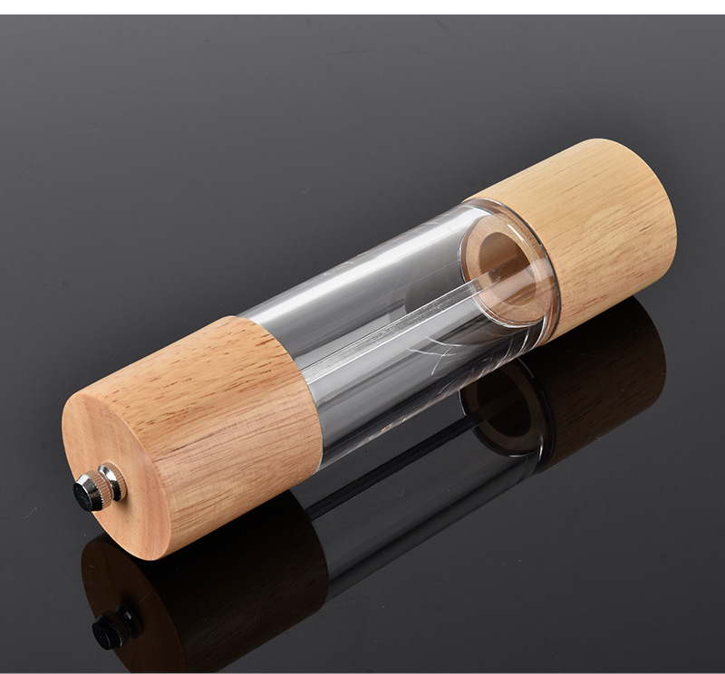 Oak Acrylic Pepper Grinder Manual Pulverizer Pepper Peppercorn Grinder Grinder Kitchen Gadget
