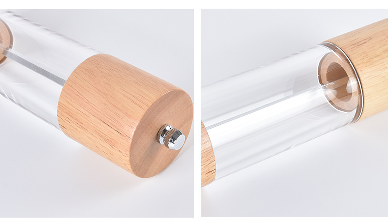 Oak Acrylic Pepper Grinder Manual Pulverizer Pepper Peppercorn Grinder Grinder Kitchen Gadget