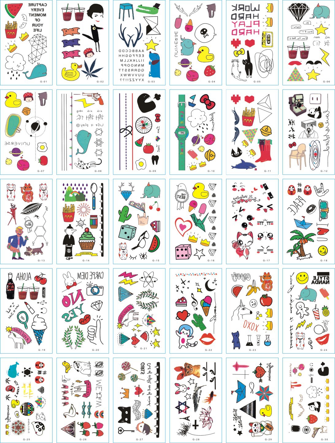 in Stock Whole Fresh Tattoo Sticker Cute Waterproof Cartoon Temporary Tattoo Sticker Paper Whole Customization in Stock Whole Fresh Tattoo Sticker Cute Waterproof Cartoon Temporary Tattoo Sticker Paper Whole Customization