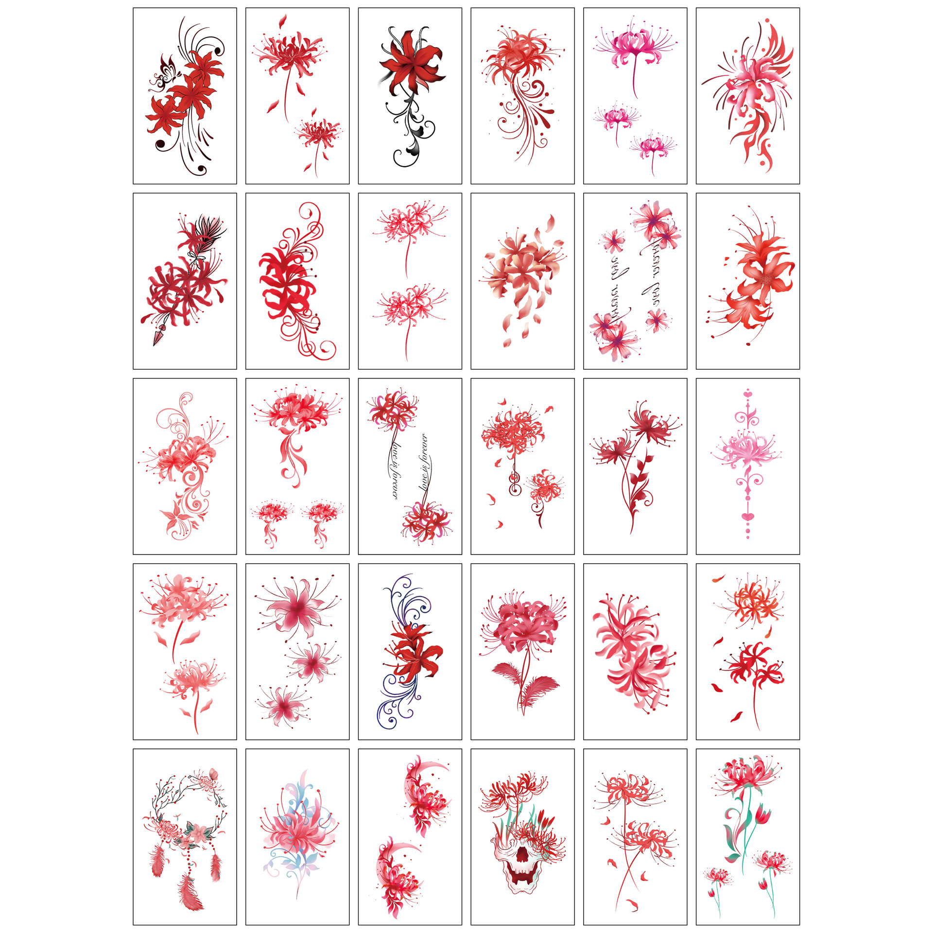 Wholesale Fresh Tattoo Sticker Korean Tattoo Flower Eyebrow Butterfly English Cartoon XINGX Tattoo Stickers Custom Wholesale Fresh Tattoo Sticker Korean Tattoo Flower Eyebrow Butterfly English Cartoon XINGX Tattoo Stickers Custom