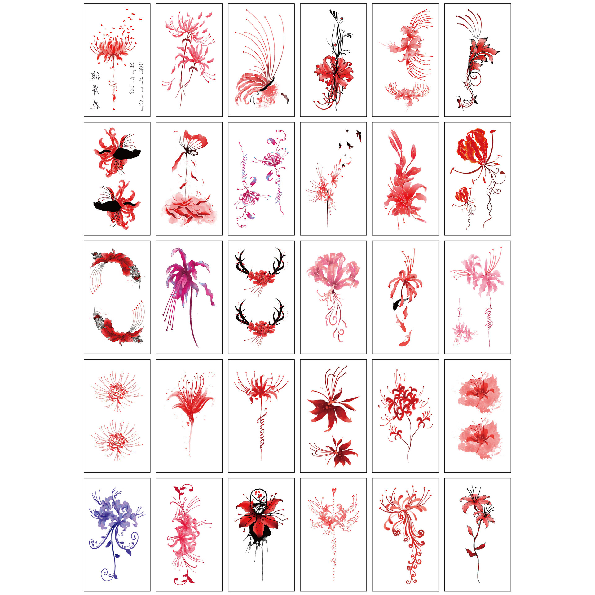 Wholesale Fresh Tattoo Sticker Korean Tattoo Flower Eyebrow Butterfly English Cartoon XINGX Tattoo Stickers Custom Wholesale Fresh Tattoo Sticker Korean Tattoo Flower Eyebrow Butterfly English Cartoon XINGX Tattoo Stickers Custom