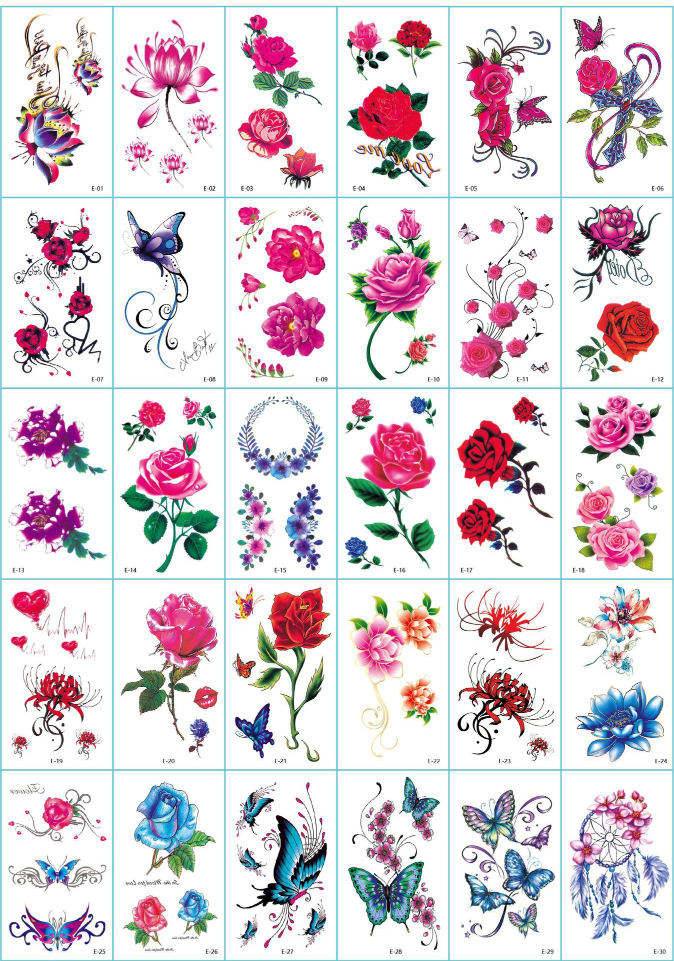 Wholesale Fresh Tattoo Sticker Korean Tattoo Flower Eyebrow Butterfly English Cartoon XINGX Tattoo Stickers Custom Wholesale Fresh Tattoo Sticker Korean Tattoo Flower Eyebrow Butterfly English Cartoon XINGX Tattoo Stickers Custom
