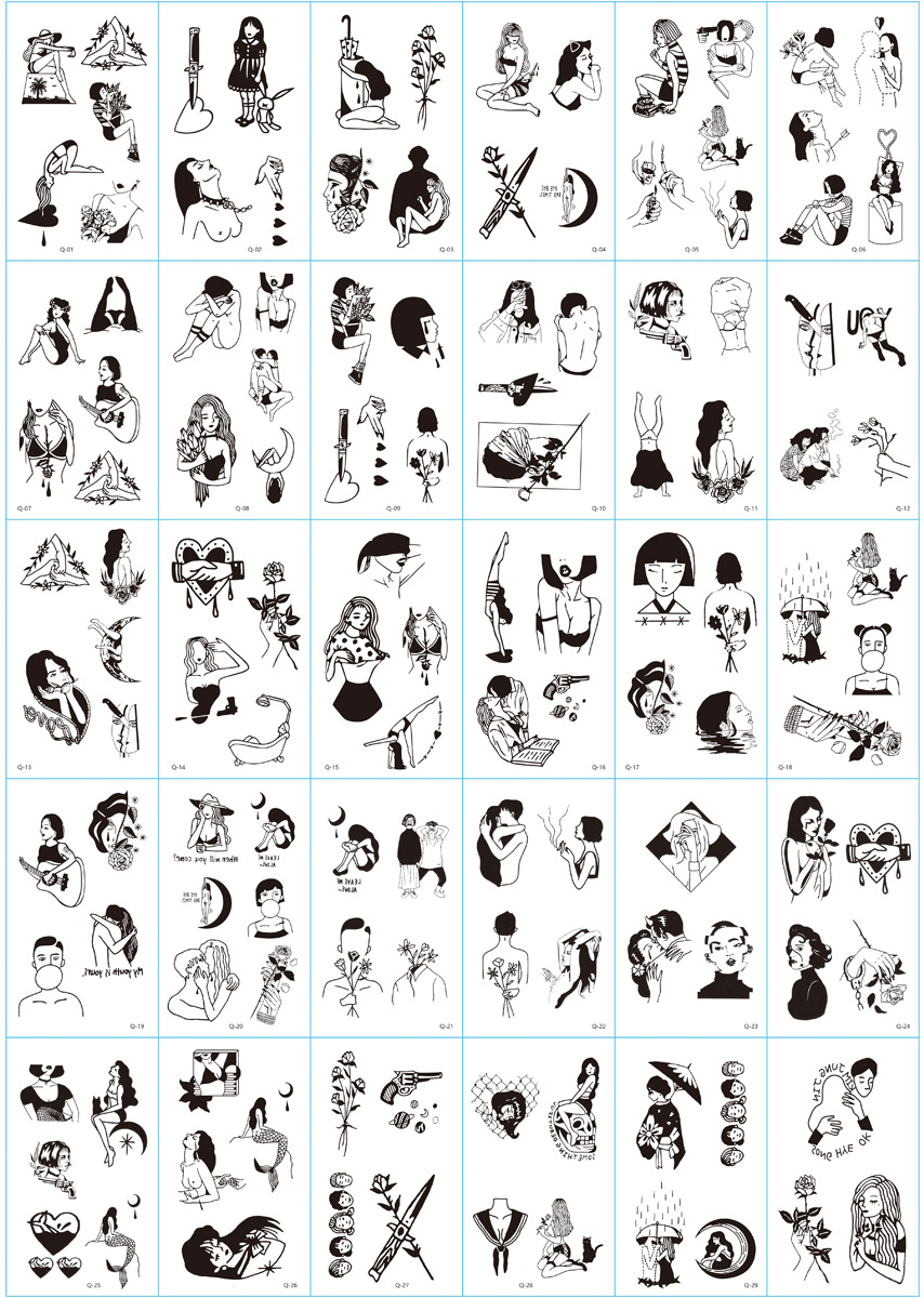 Wholesale Fresh Tattoo Sticker Korean Tattoo Flower Eyebrow Butterfly English Cartoon XINGX Tattoo Stickers Custom Wholesale Fresh Tattoo Sticker Korean Tattoo Flower Eyebrow Butterfly English Cartoon XINGX Tattoo Stickers Custom