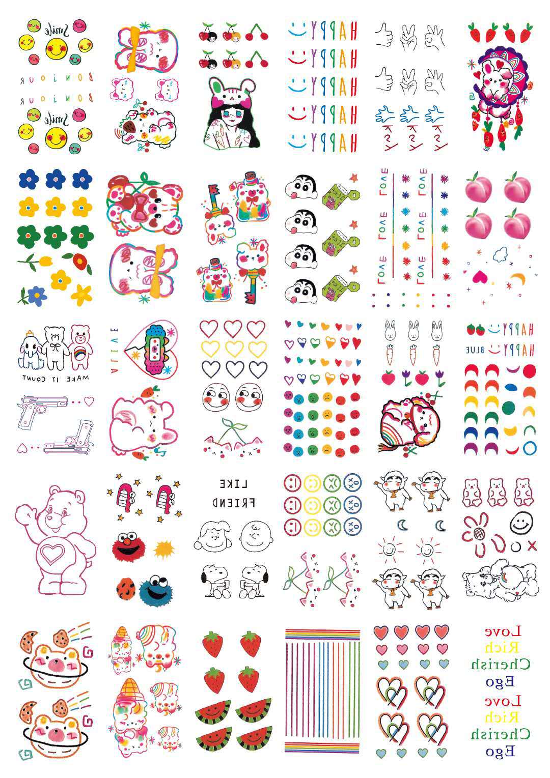 Wholesale Fresh Tattoo Sticker Korean Tattoo Flower Eyebrow Butterfly English Cartoon XINGX Tattoo Stickers Custom Wholesale Fresh Tattoo Sticker Korean Tattoo Flower Eyebrow Butterfly English Cartoon XINGX Tattoo Stickers Custom