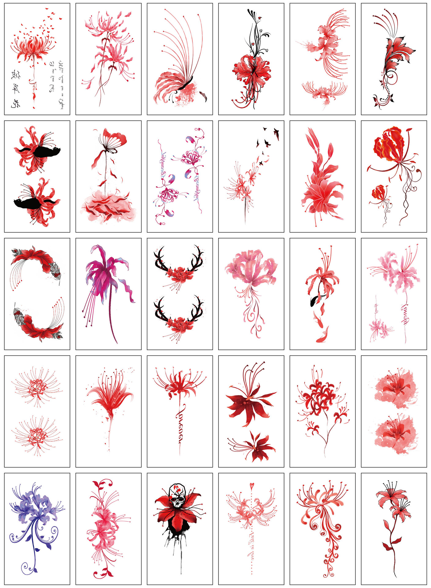 Wholesale Fresh Tattoo Sticker Korean Tattoo Flower Eyebrow Butterfly English Cartoon XINGX Tattoo Stickers Custom Wholesale Fresh Tattoo Sticker Korean Tattoo Flower Eyebrow Butterfly English Cartoon XINGX Tattoo Stickers Custom