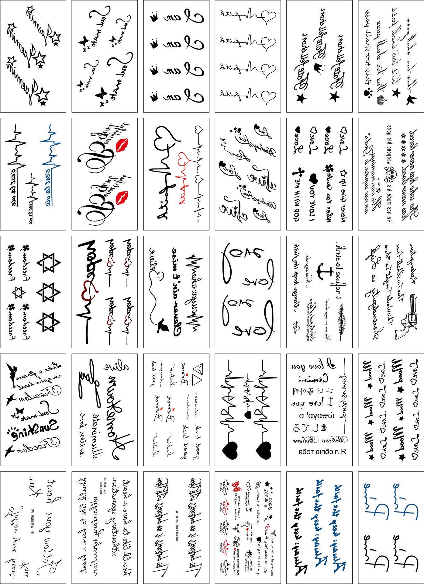 Wholesale Fresh Tattoo Sticker Korean Tattoo Flower Eyebrow Butterfly English Cartoon XINGX Tattoo Stickers Custom Wholesale Fresh Tattoo Sticker Korean Tattoo Flower Eyebrow Butterfly English Cartoon XINGX Tattoo Stickers Custom