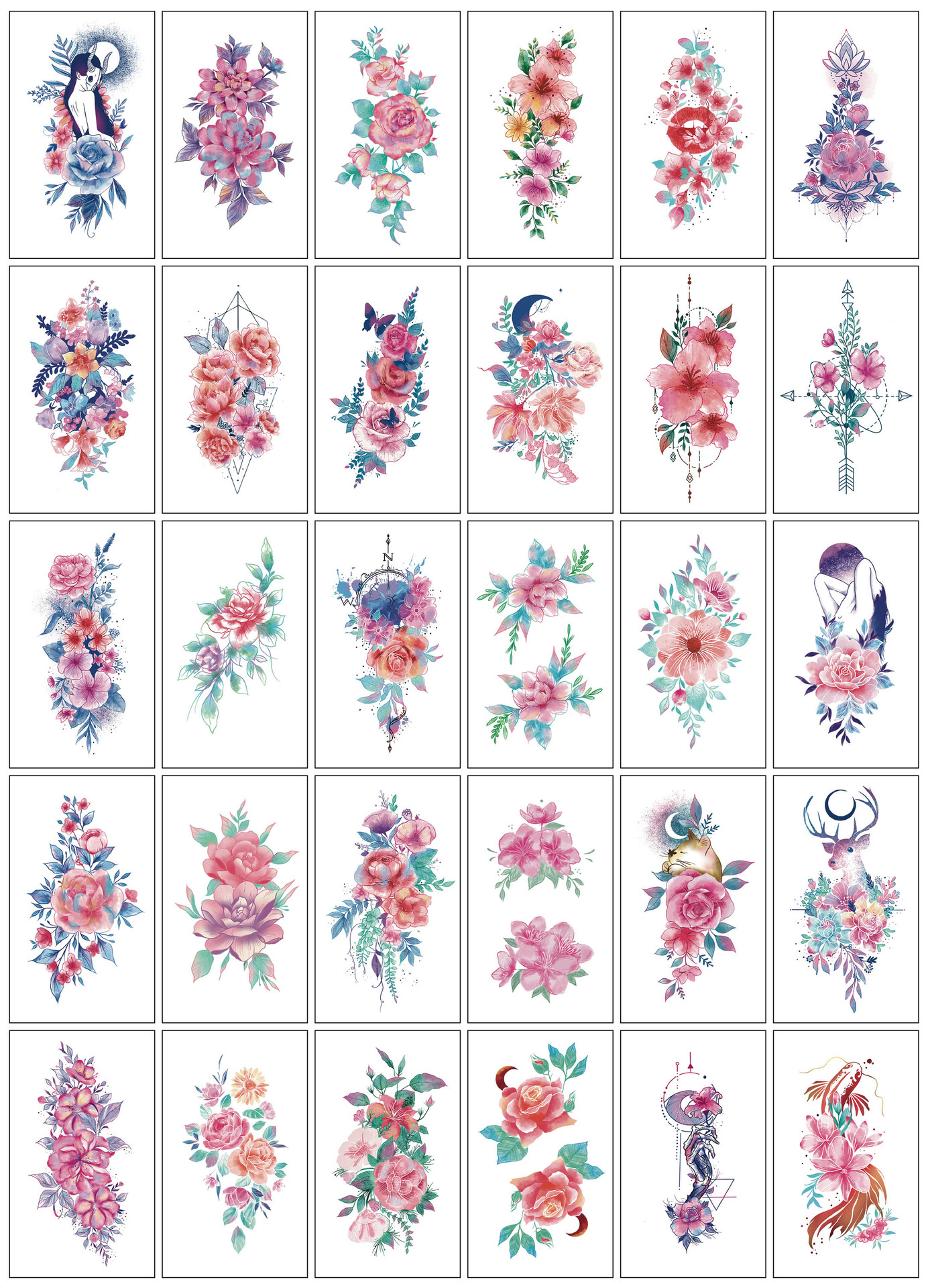 Wholesale Fresh Tattoo Sticker Korean Tattoo Flower Eyebrow Butterfly English Cartoon XINGX Tattoo Stickers Custom Wholesale Fresh Tattoo Sticker Korean Tattoo Flower Eyebrow Butterfly English Cartoon XINGX Tattoo Stickers Custom