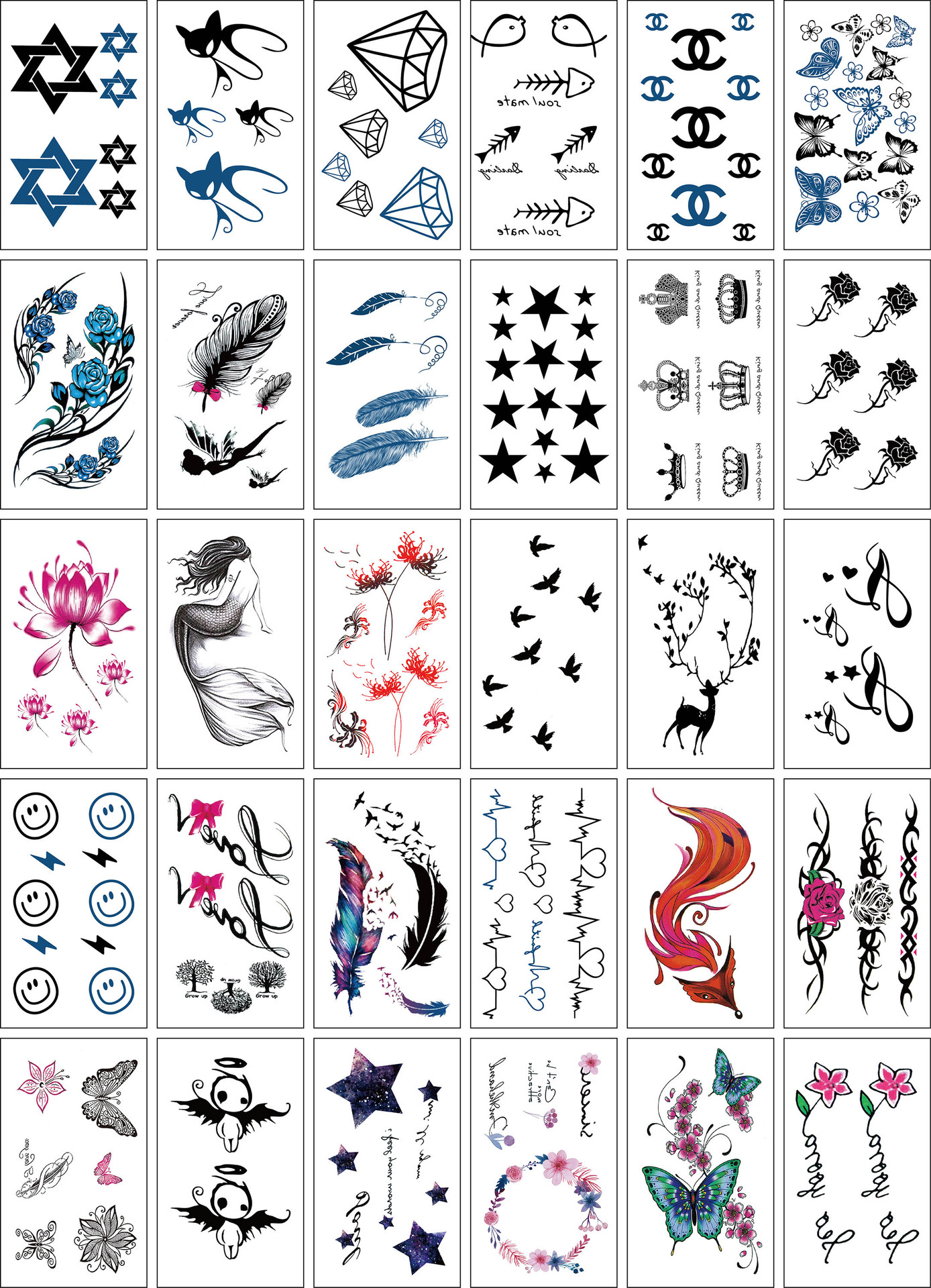 Wholesale Fresh Tattoo Sticker Korean Tattoo Flower Eyebrow Butterfly English Cartoon XINGX Tattoo Stickers Custom Wholesale Fresh Tattoo Sticker Korean Tattoo Flower Eyebrow Butterfly English Cartoon XINGX Tattoo Stickers Custom