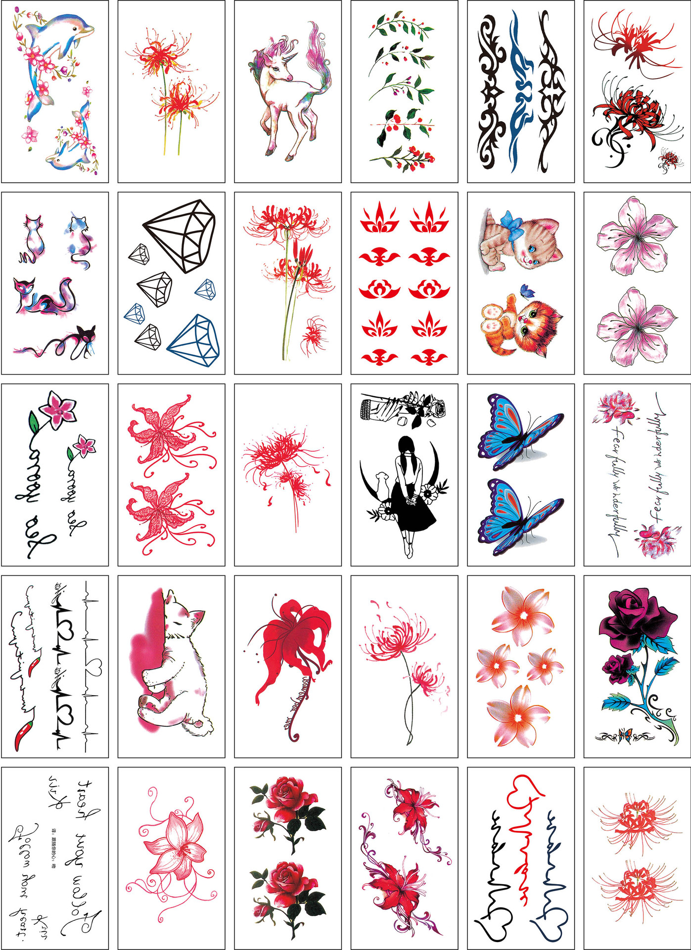 Wholesale Fresh Tattoo Sticker Korean Tattoo Flower Eyebrow Butterfly English Cartoon XINGX Tattoo Stickers Custom Wholesale Fresh Tattoo Sticker Korean Tattoo Flower Eyebrow Butterfly English Cartoon XINGX Tattoo Stickers Custom