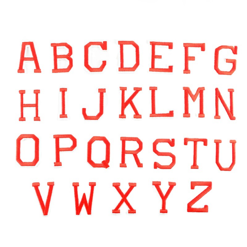 Ironing 26 Letters Cloth Sticker Tide Brand Clothing Accessories Towel Embroidered Badge Custom Cartoon Embroidery Patch