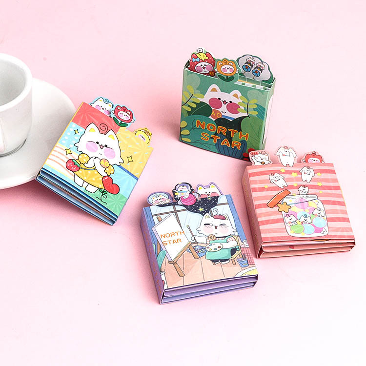 Creative 40% off Sticky Notes Cartoon Cat Student Message Memo Note Sticker Notepad Paper Note