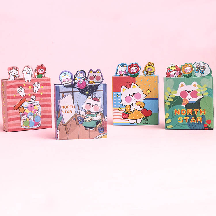 Creative 40% off Sticky Notes Cartoon Cat Student Message Memo Note Sticker Notepad Paper Note