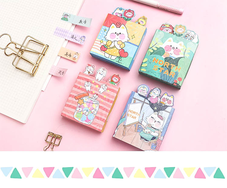 Creative 40% off Sticky Notes Cartoon Cat Student Message Memo Note Sticker Notepad Paper Note