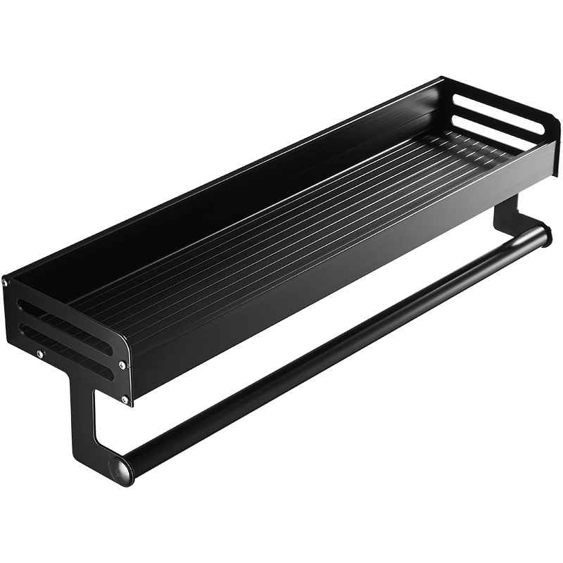 Kitchen Alumimum Tableware Drainer Punch-Free Wall Hanging Dish Seasoning Storage Rack Knife Holder Pot Cover Rack Rack