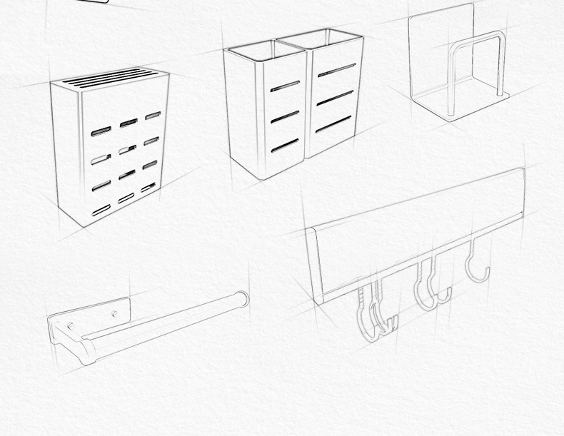 Kitchen Alumimum Tableware Drainer Punch-Free Wall Hanging Dish Seasoning Storage Rack Knife Holder Pot Cover Rack Rack Kitchen Alumimum Tableware Drainer Punch-Free Wall Hanging Dish Seasoning Storage Rack Knife Holder Pot Cover Rack Rack