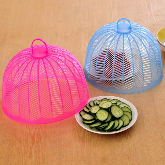 Colorful Environmentally Friendly Plastic Table Cover Food Cover Vegetable Cover Kitchen Fly and Insect Proof Vegetable Cover round Dish Cover Vegetable Cover Food