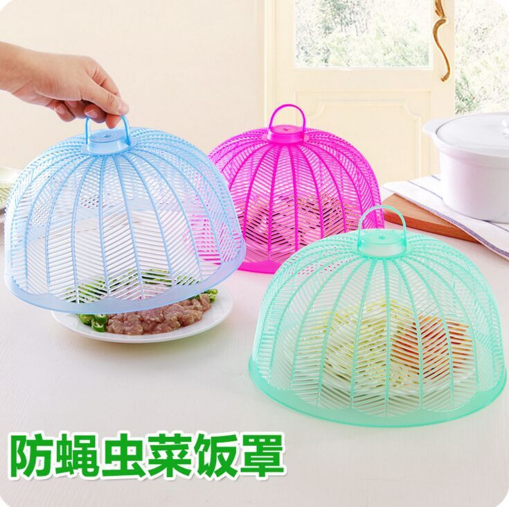 Colorful Environmentally Friendly Plastic Table Cover Food Cover Vegetable Cover Kitchen Fly and Insect Proof Vegetable Cover round Dish Cover Vegetable Cover Food