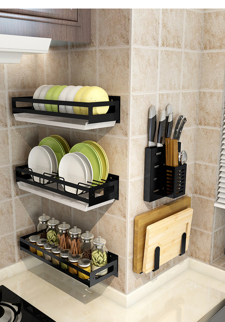 Punch-Free Kitchen Storage Rack Wall-Mounted Knife Rack Chopping Board Pot Cover Seasoning Jar Bowl Dish Seasoning Storage Rack Household Supplies Punch-Free Kitchen Storage Rack Wall-Mounted Knife Rack Chopping Board Pot Cover Seasoning Jar Bowl Dish Seasoning Storage Rack Household Supplies