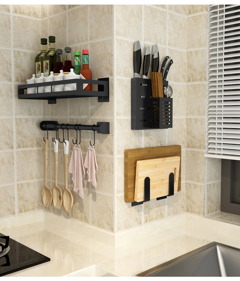 Punch-Free Kitchen Storage Rack Wall-Mounted Knife Rack Chopping Board Pot Cover Seasoning Jar Bowl Dish Seasoning Storage Rack Household Supplies Punch-Free Kitchen Storage Rack Wall-Mounted Knife Rack Chopping Board Pot Cover Seasoning Jar Bowl Dish Seasoning Storage Rack Household Supplies