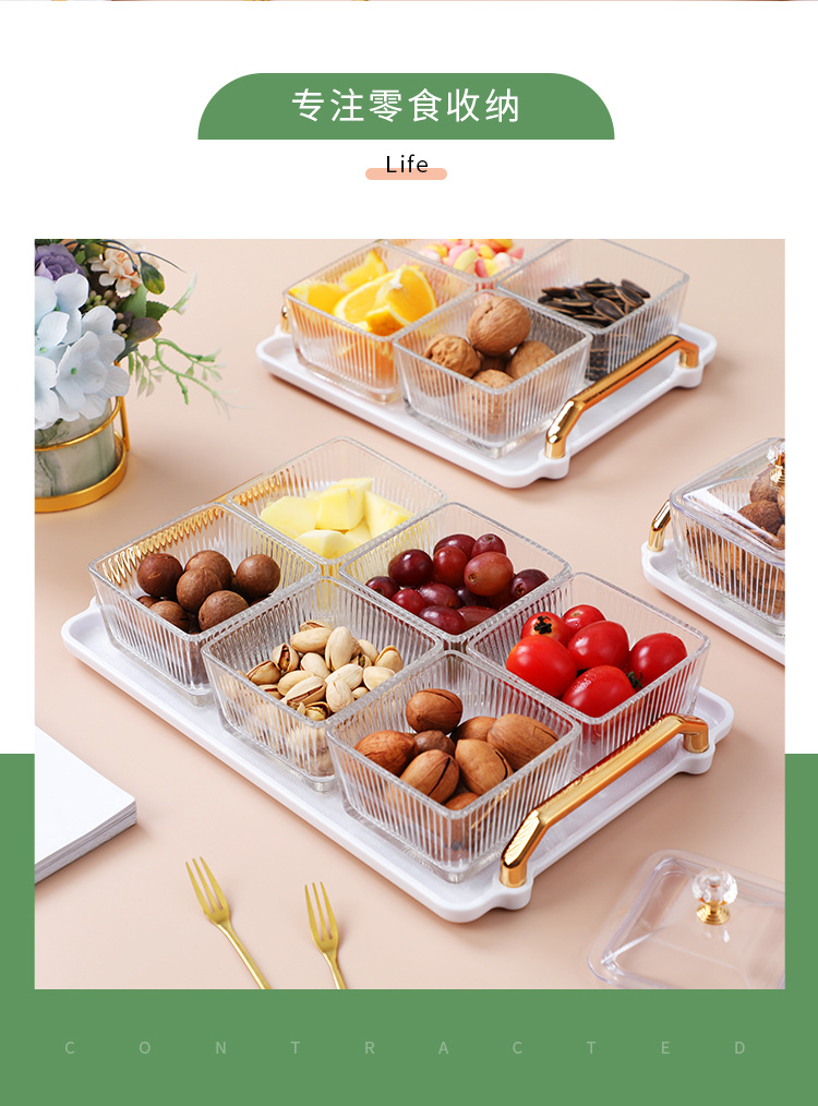 Light Luxury Glass Dustproof with Cover KTV Fruit Plate Nuts Packing Household Living Room Snacks Snack Dish Plastic Tray Light Luxury Glass Dustproof with Cover KTV Fruit Plate Nuts Packing Household Living Room Snacks Snack Dish Plastic Tray