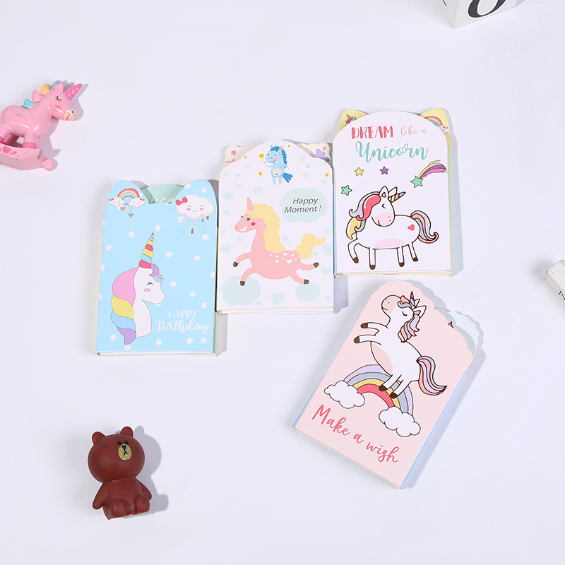 Direct Supply Creative Cartoon Cute Animal Notepad Unicorn Note Sticker Student Stationery Notes 40% off Sticky Notes