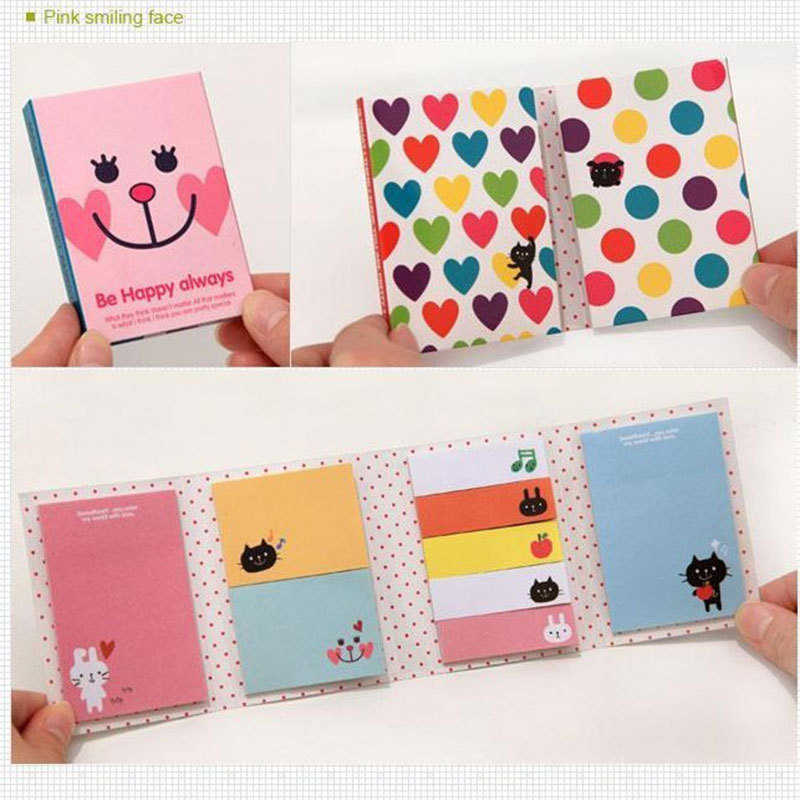 Korean Creative Small Animal Tear-off Sticky Note Note Paper 4 off Note Sticker Office Learning Stationery