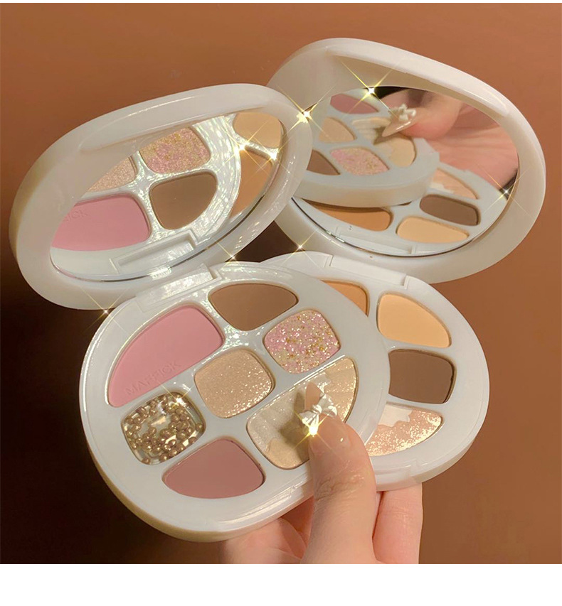 Nuomesi Amber Shell Earth Color Eye Shadow Plate Matte Shimmer Flash Repair Eye Shadow Makeup Palette Not Easy to Fly Pink Nuomesi Amber Shell Earth Color Eye Shadow Plate Matte Shimmer Flash Repair Eye Shadow Makeup Palette Not Easy to Fly Pink