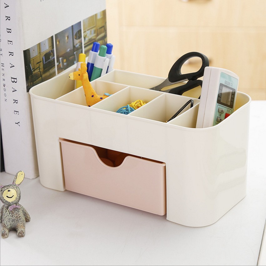 Drawer Type Cosmetic Case Dorm Organization Plastic Storage Box Cosmetics Skin Care Dresser Table Storage Box