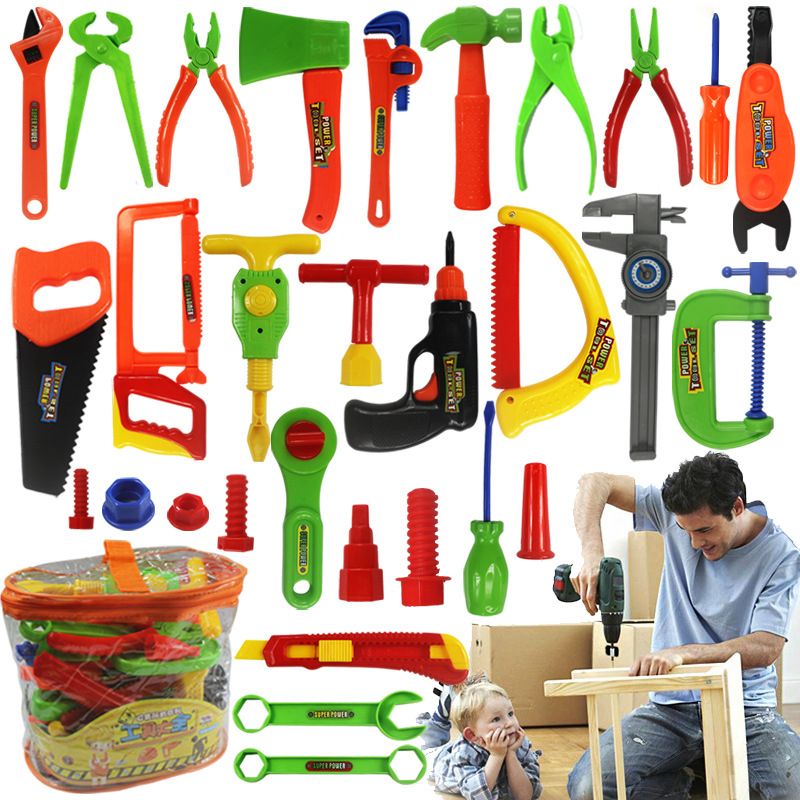 Children Play house Toy boy Simulation Repair kit set portable Toolbox Table toy combination