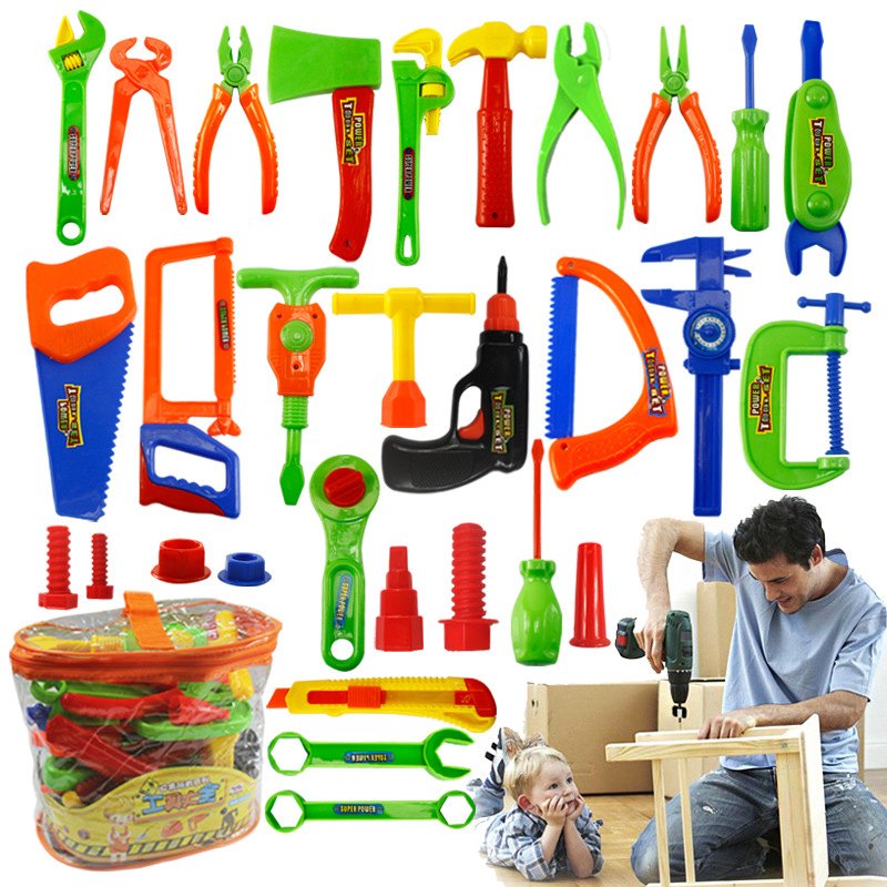 Children Play house Toy boy Simulation Repair kit set portable Toolbox Table toy combination
