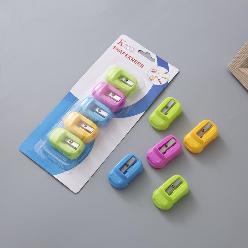 Stationery set color cartoon car pencil sharpener set