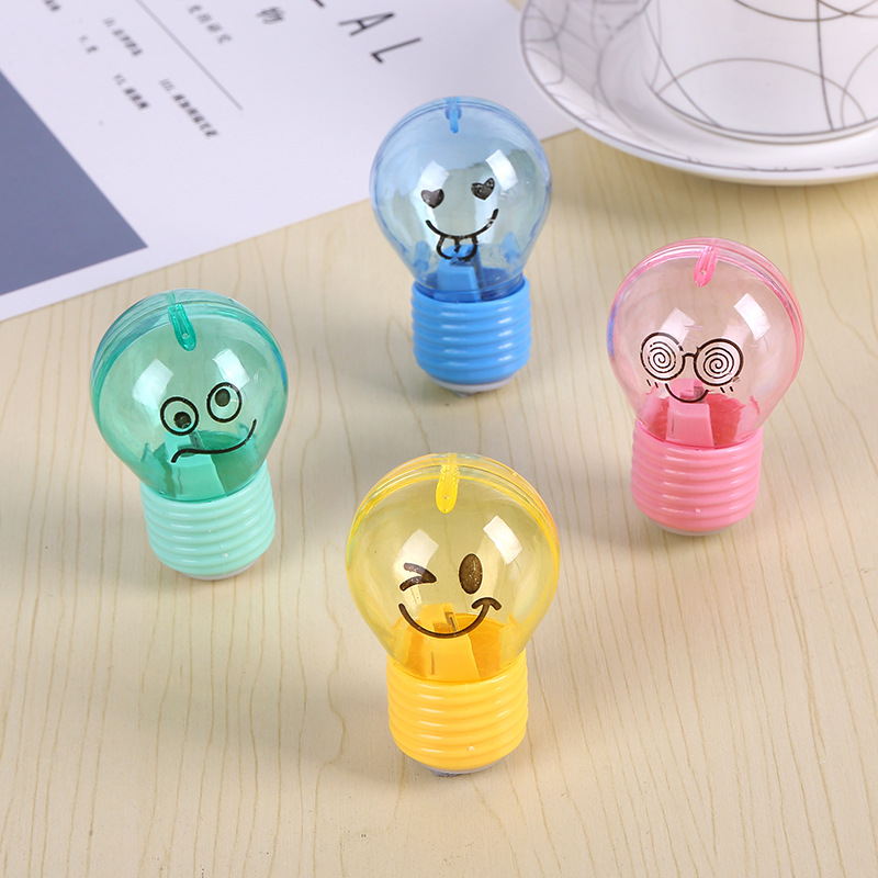 Cartoon small light bulb pencil sharpener creative pencil sharpener pen shaver wholesale Cartoon small light bulb pencil sharpener creative pencil sharpener pen shaver wholesale