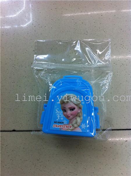 Princess Elsa backpack pencil sharpener double bag pencil sharpener manual realistic modeling with pencil sharpener Princess Elsa backpack pencil sharpener double bag pencil sharpener manual realistic modeling with pencil sharpener