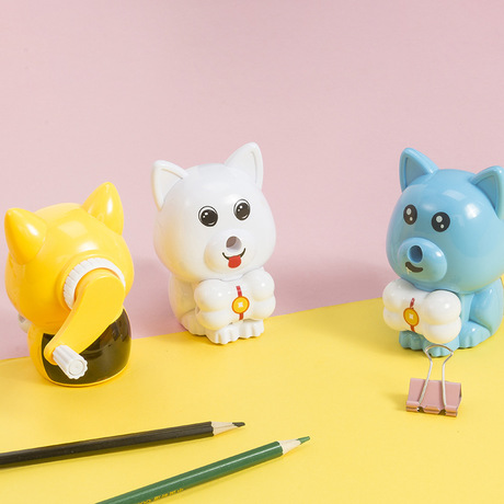 Dongyang Stationery Dy-8414 Bone Single-hole Pencil Sharpener Cartoon Dog Automatic Feeding Pen Sharpening machine