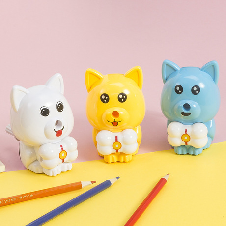 Dongyang Stationery Dy-8414 Bone Single-hole Pencil Sharpener Cartoon Dog Automatic Feeding Pen Sharpening machine