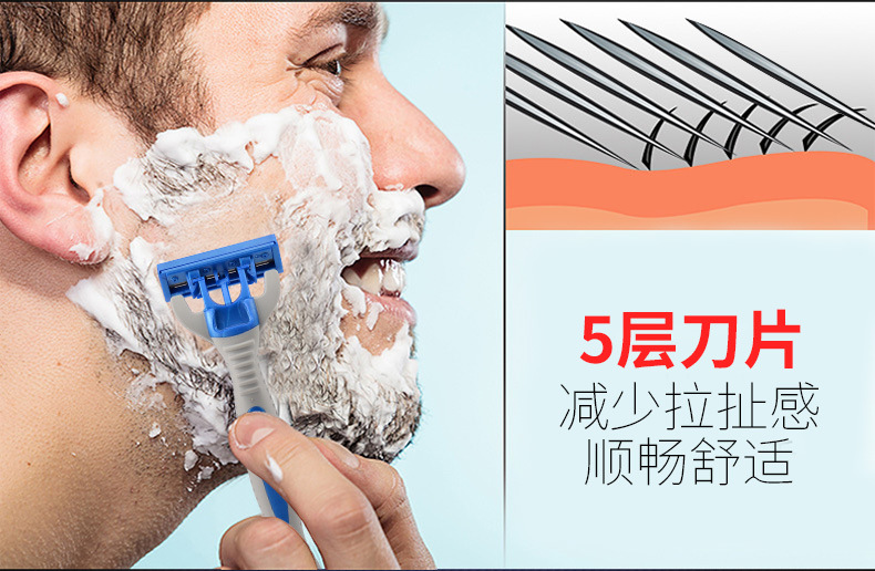 Max Factory in Stock Five-Layer Swedish Stainless Steel Disposable Shaver Men's Old-Fashioned Razor Manual Shaver Max Factory in Stock Five-Layer Swedish Stainless Steel Disposable Shaver Men's Old-Fashioned Razor Manual Shaver