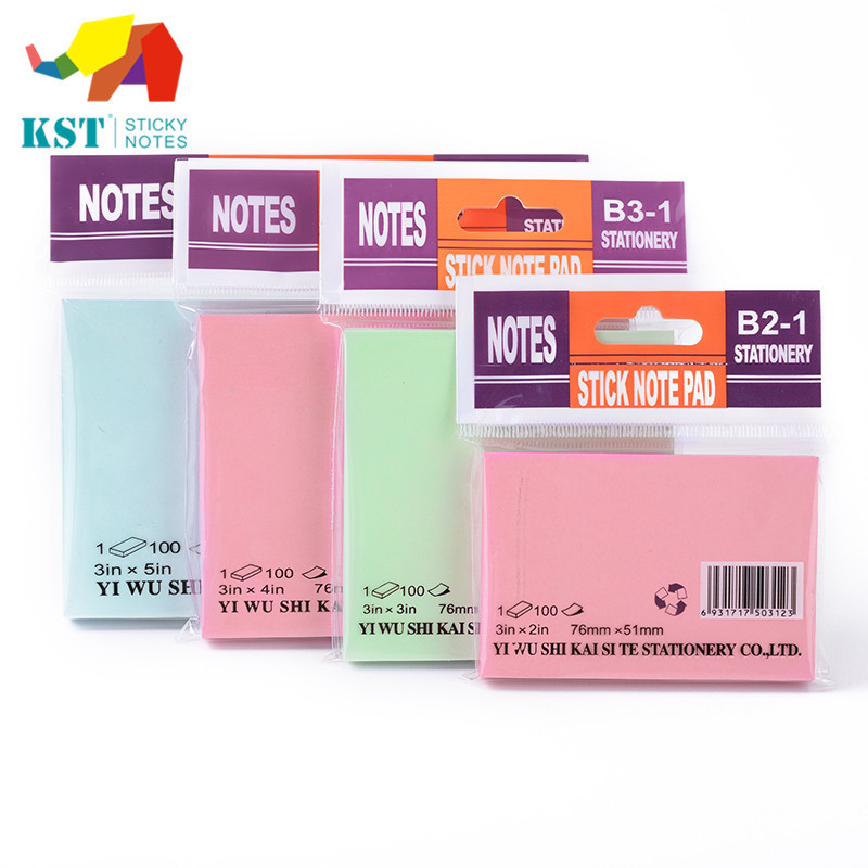 Kaster Office Stationery Crayon Color Note Paper Color Message Sticker Post-It Notes Factory Wholesale