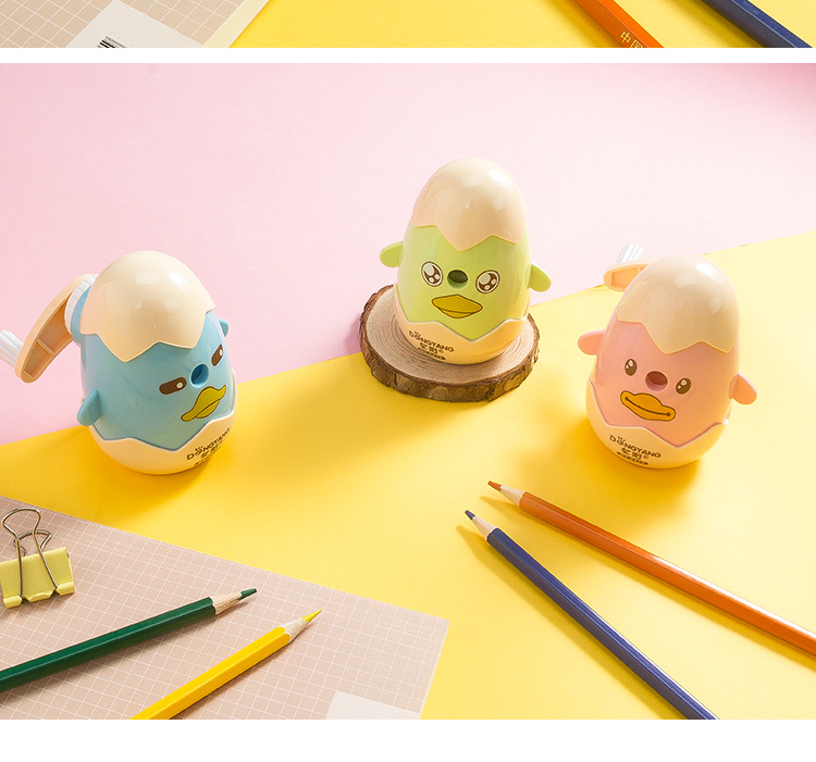 Dongyang Stationery DY-8412 Korean Cartoon little chicken egg student Stationery Automatic pencil sharpener Dongyang Stationery DY-8412 Korean Cartoon little chicken egg student Stationery Automatic pencil sharpener