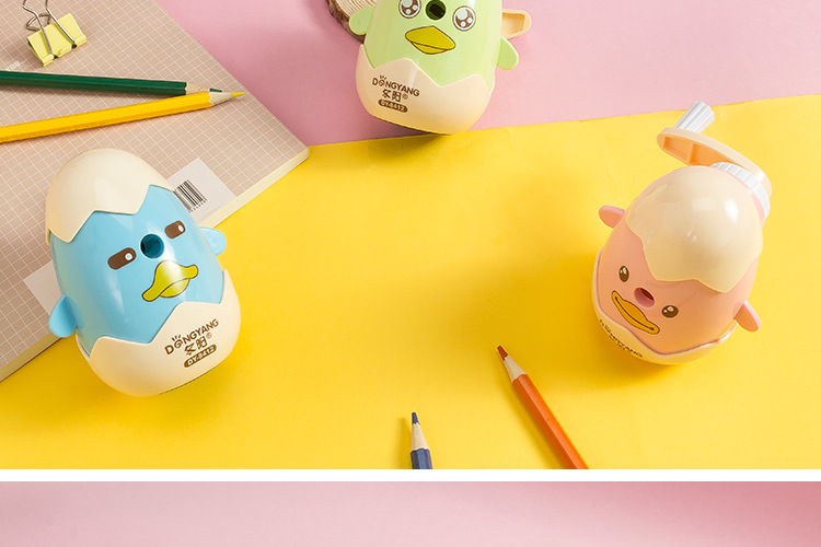 Dongyang Stationery DY-8412 Korean Cartoon little chicken egg student Stationery Automatic pencil sharpener Dongyang Stationery DY-8412 Korean Cartoon little chicken egg student Stationery Automatic pencil sharpener
