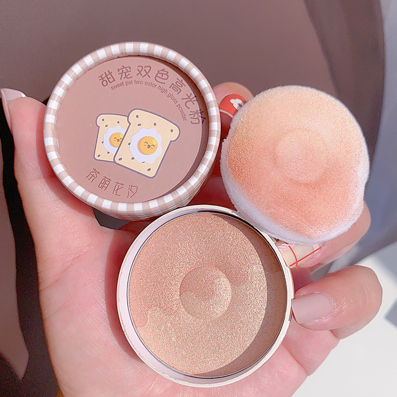 Flower Red Blush Repair Highlight Makeup Palette Genuine Nude Makeup Natural Eye Shadow DualUse plus Red Female Shadow