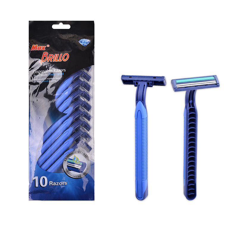 Max Manufacturer Hot Selling Men&#039;s Disposable Manual Shaver Two-Layer Stainless Steel Shaver Razor Color Bag Portable
