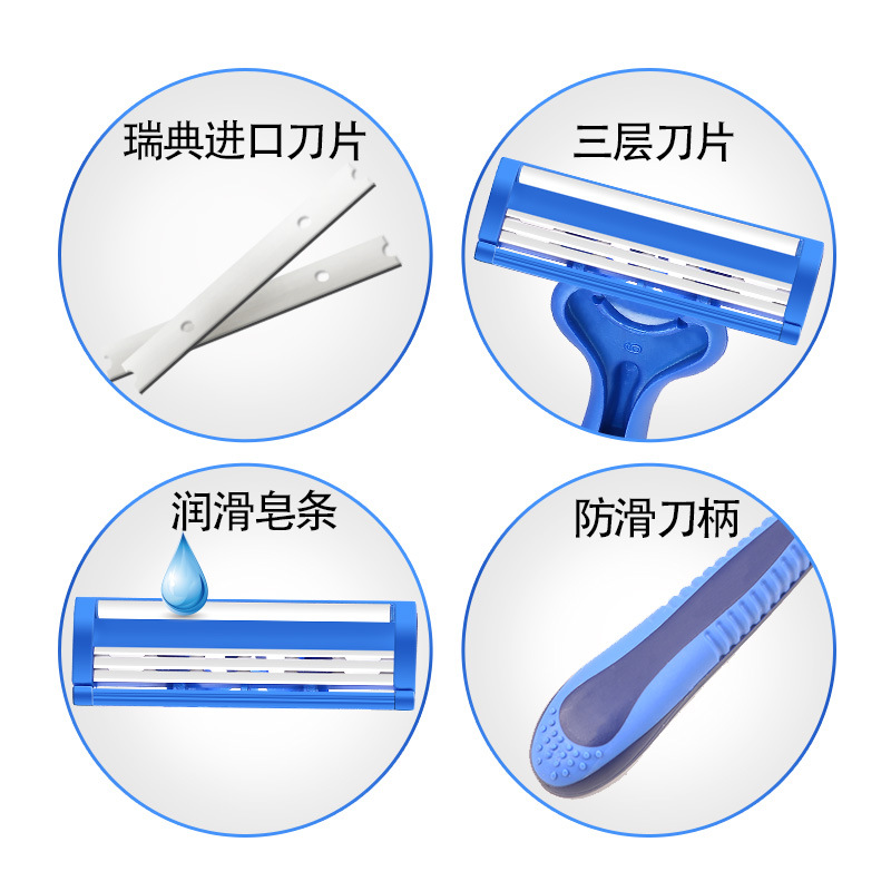 Max Chinese Three-Layer Sensor Men&#039;s Disposable Manual Shaver Old-Fashioned Shaver Razor Factory in Stock